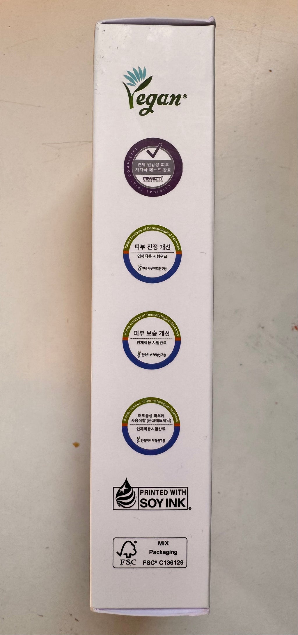 Korean 345 Relief Cream ingredients centella madecassoside and niacinamide