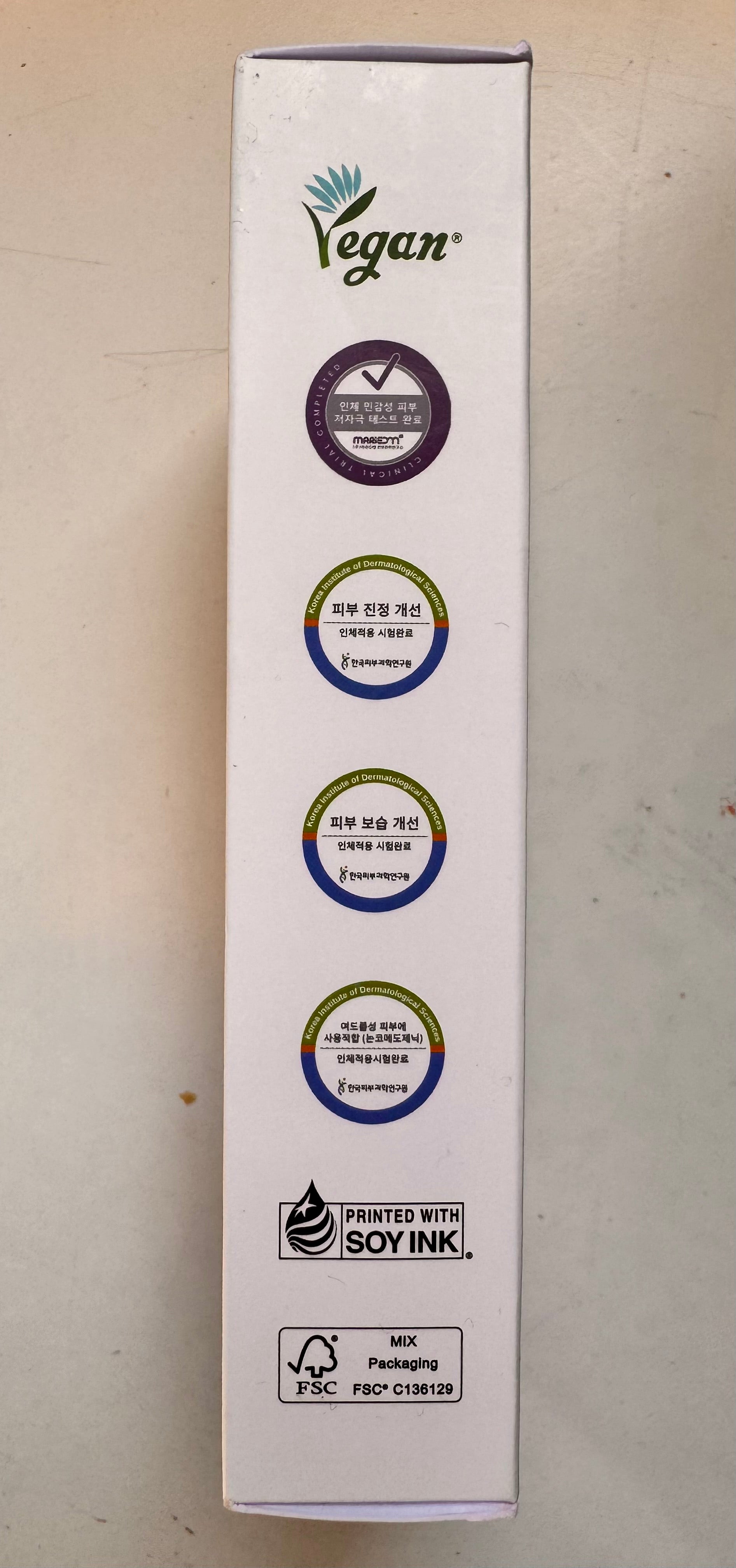 Korean 345 Relief Cream ingredients centella madecassoside and niacinamide