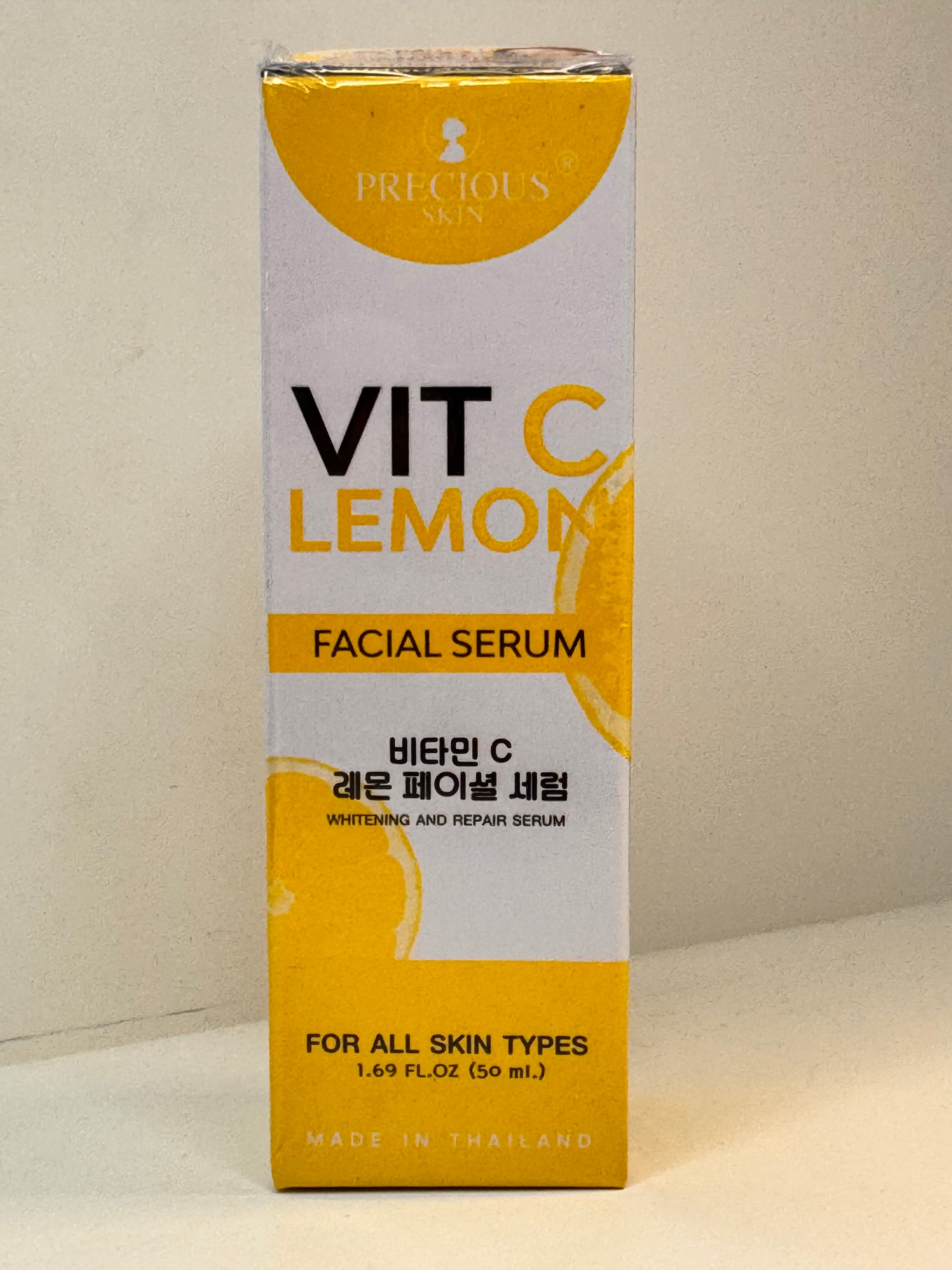 Precious Skin Vitamin C Lemon Serum bottle - brightening facial treatment
