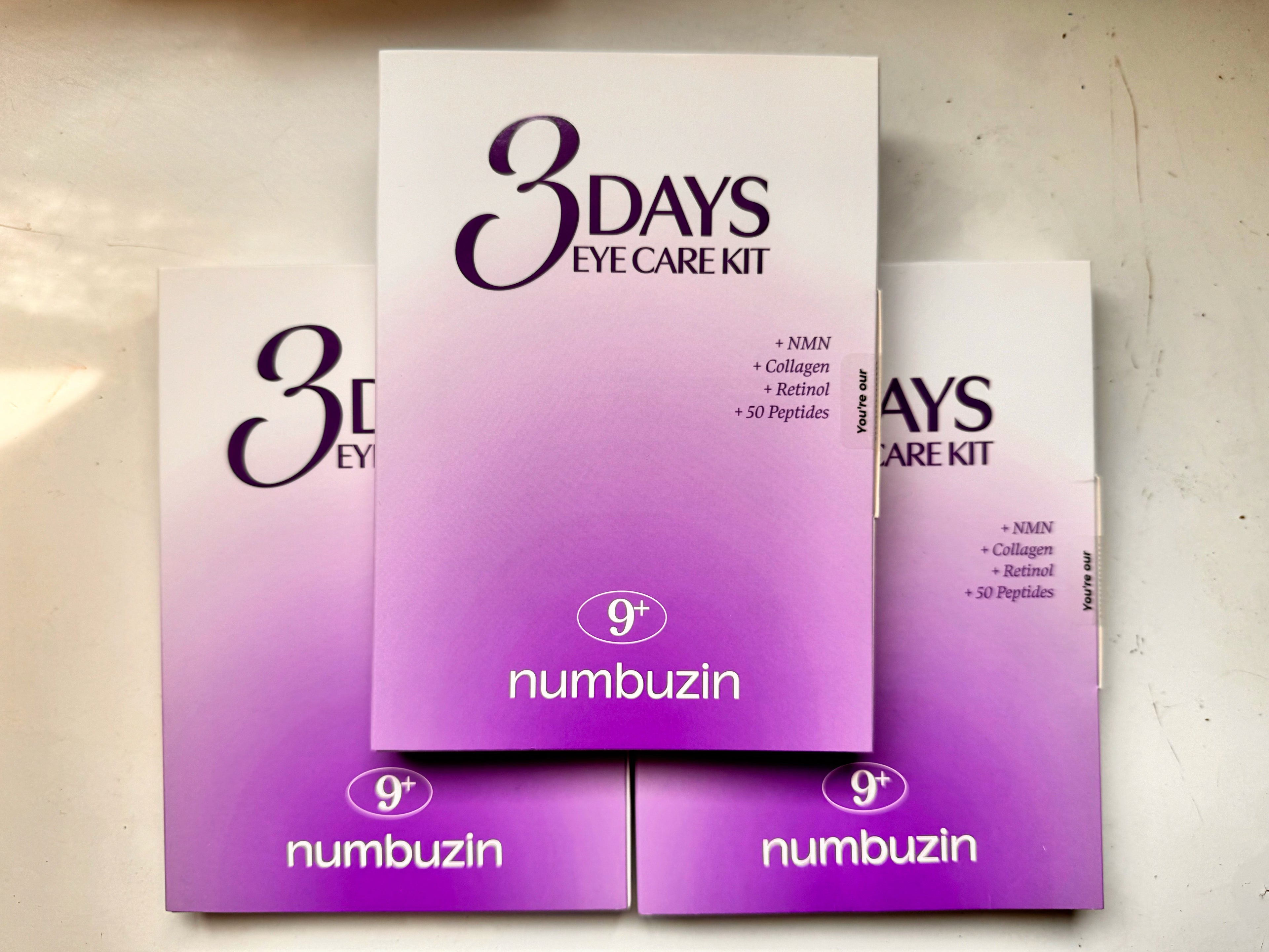 Numbuzin eye care kit NAD+ retinol cream and NMN collagen under eye patches