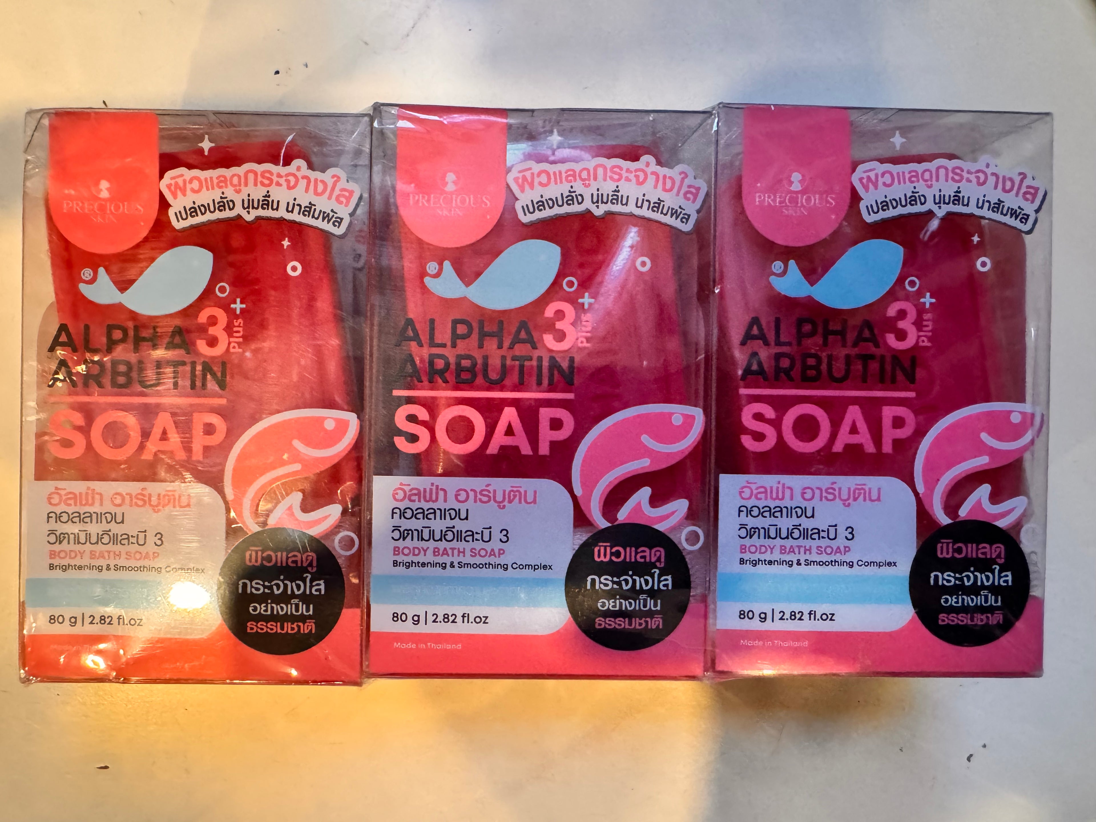 Precious Skin Alpha Arbutin Soap 6 pack Thai brightening collagen bars