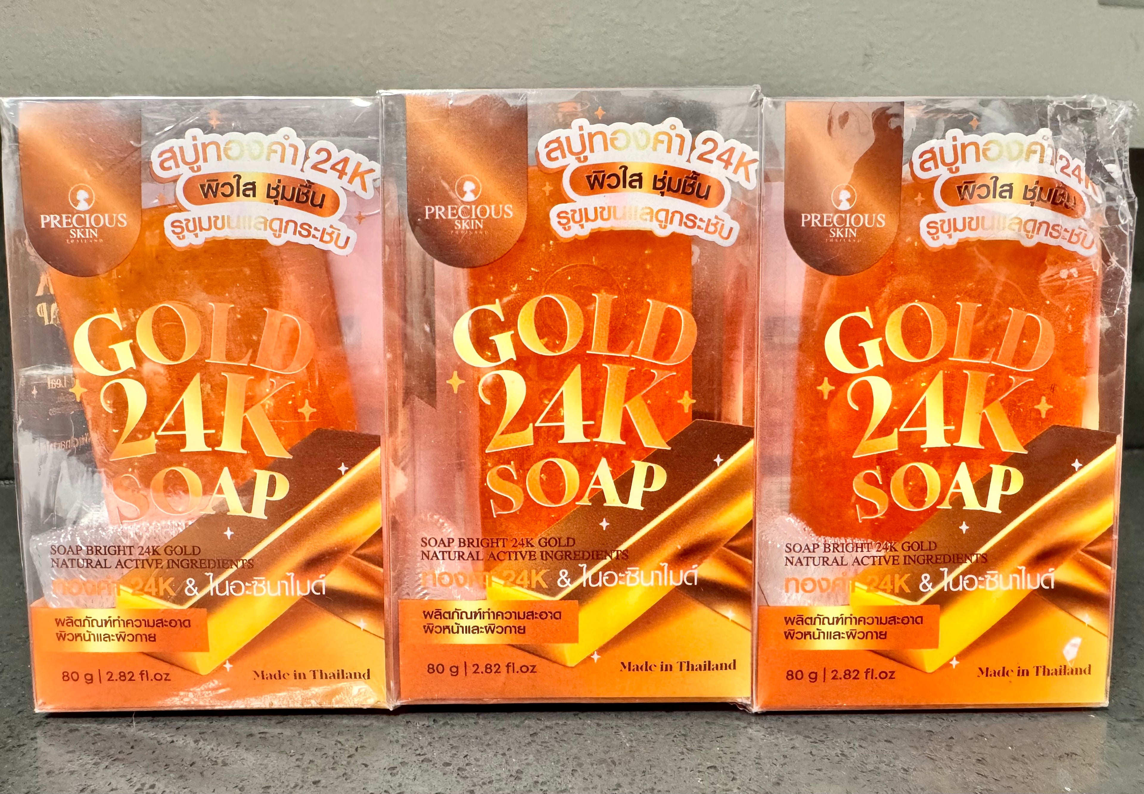 Precious Skin 24K Gold Soap 6 pack anti-melasma luxury brightening bars